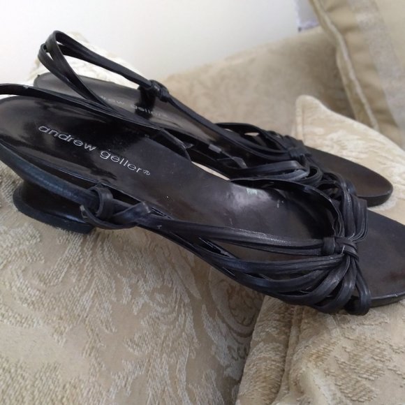 Andrew Geller, Black Sandals, size - 8 M - Picture 2 of 4